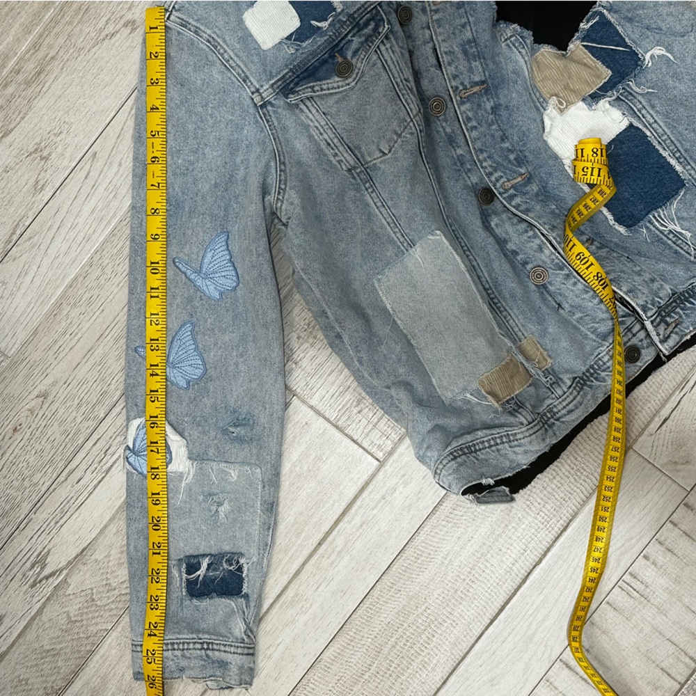 Denim Patchwork Jacket M - image 2